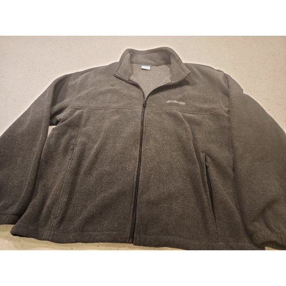 Columbia Jackets & Coats Mens Columbia Full Zip Fleece Xxl Gray Pocket Long Sleeve Warm Top
